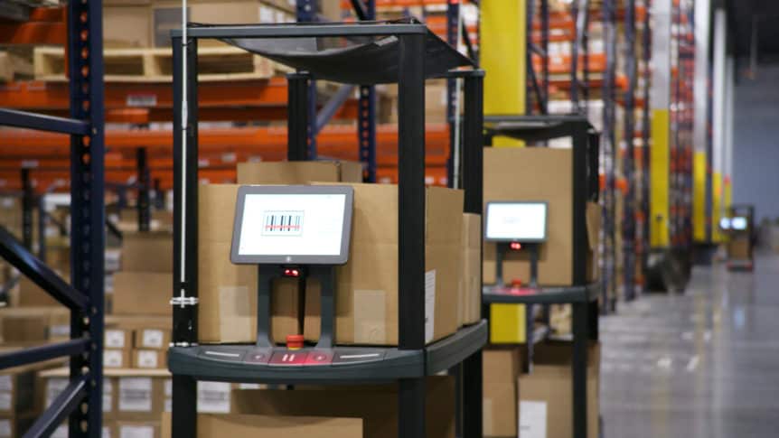 Warehouse Robots waiting at meeting points